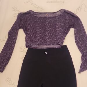 BuffBunny Purple Textured Crop Top